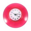 Mini Bathroom Kitchen Mirror Suction Wall Clock Shower Waterproof Quartz Clocks Decoration Red