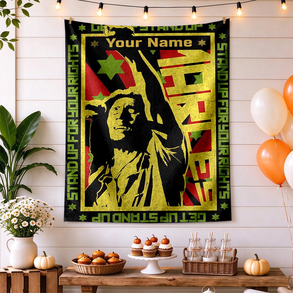 Bob Marley Customize Text Tapestry Decorative Wall Tapestry Durable Comfort Ideal for Gift Wrapping Multi-purpose for All Occasions