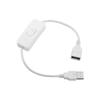 USB Switch Extension Cable Support Data Transmit and Power Supply with On/Off Power Switch for LED Strips, USB Devices