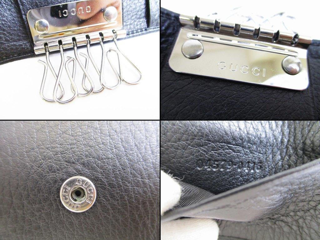 Оригинальные чехлы для ключей GUCCI Black Leather 6 Pics #7421, восстановленные