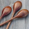 Long Handle Flatware Mixing Ellipse Wooden Spoons Soup Spoons Kitchen Utensil Cooking Supplies