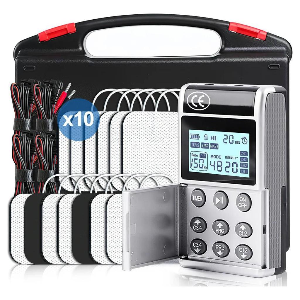 Трансграничный аппарат ТЭНС и ЭМС для меридианной терапии: 60 Режимов, 4-канальный импульсный массажер для плеч, шеи и шейного отдела позвоночника.