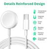 FONKEN Беспроводное зарядное устройство 2 в 1 типа C для Apple Watch USB C Кабель для зарядки iWatch Кабель док-станции для зарядки iWatch