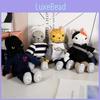 Wear Cool Clothes Cat Cartoon Plush Doll With Pp Cotton Filling For Backpack Decoration