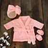 Newborn Bathrobe Baby Pajamas Photo Shoot Costume Set for Boys and Girls