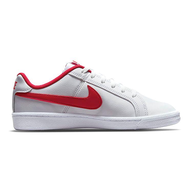 Nike Детские кеды для скейтбординга из синтетической кожи, нескользящие, износостойкие, дышащие, низкие, белые/красные 833535-101