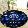 1pc I-Internazionale Milano  Print Round Carpet Chair Round Carpet Suitable for Bedroom Living Room Home Decorative Carpet