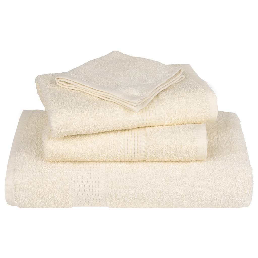 Vidaxl Ręczniki, 2 Szt, Kremowe, 100X200 Cm, 360 G/M², Bawełna 100%