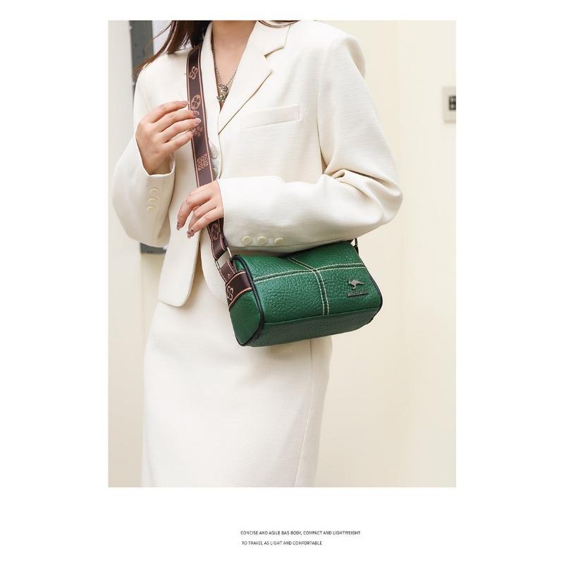 Женская сумка, широкий плечевой ремень, сумка через плечо, маленькая квадратная сумка, сумка на одно плечо, мягкая кожаная сумка-подушка