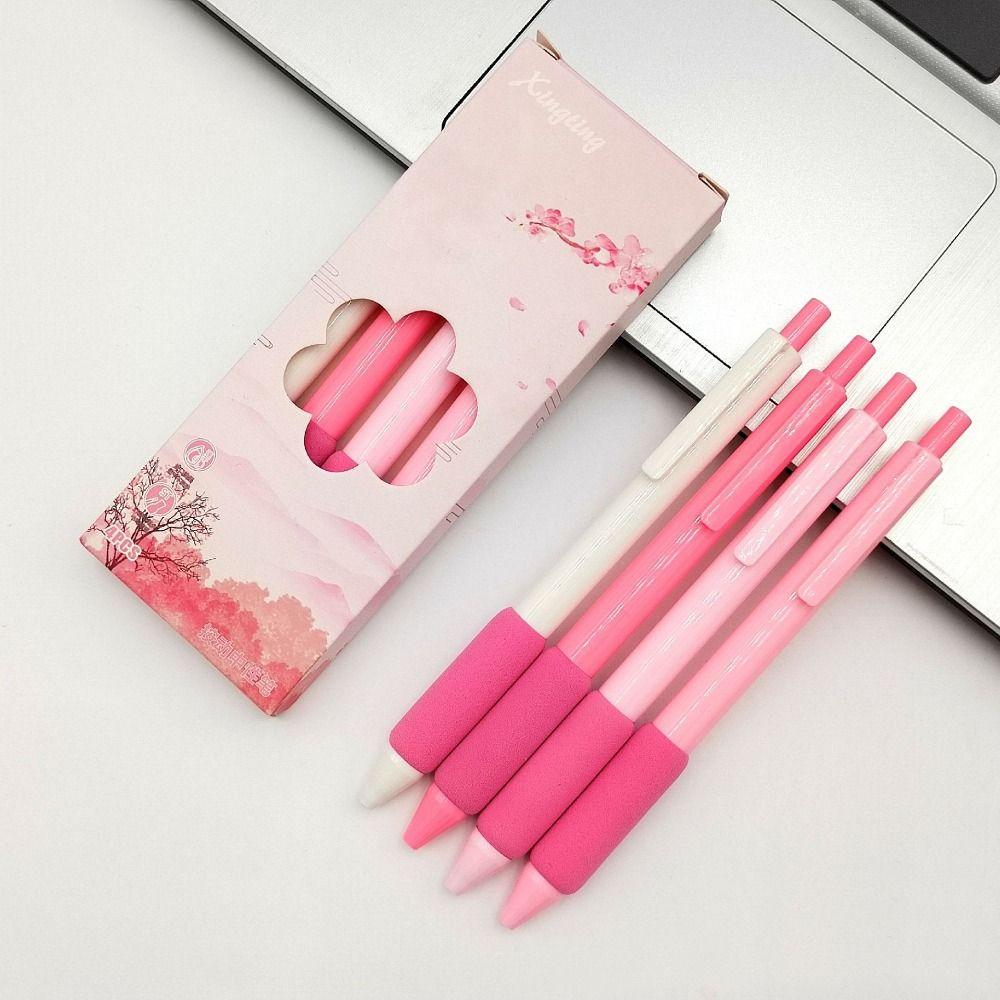 4 шт./компл. простые гелевые ручки 0,5 мм роликовая ручка чернильная ручка шариковая ручка школьные канцелярские принадлежности