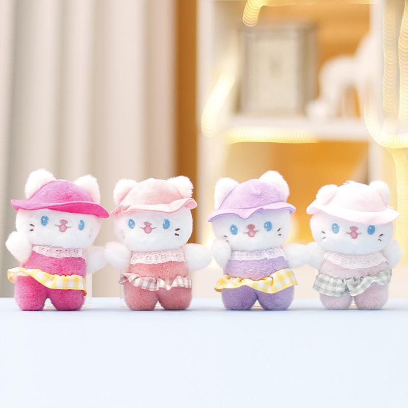Keychain Cute Pussy Cartoon Girl Backpack Decorative Pendant Plush Doll Gift