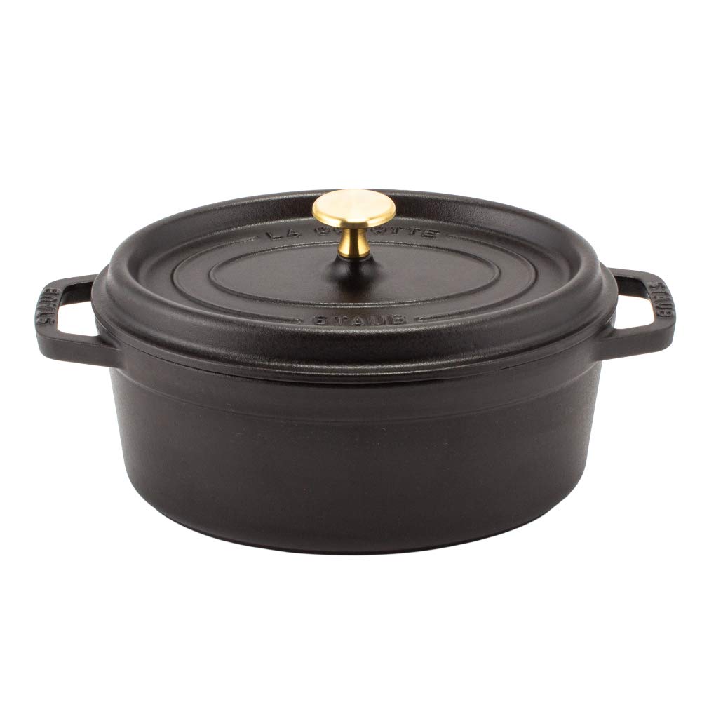 Staub Oval Pico Cocotte Oval 23cm Staub StaubOval Cocotte 1102325 Black [Staub] (enamel Pot/pan) [Staub] [Item]