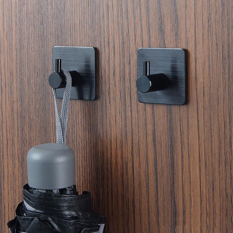 Self Adhesive Home Kitchen Wall Door Hook Key Holder Rack Towel Hanger Bathroom Rack Hooks