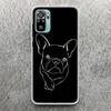 French Bulldog Black White Print Soft Case for Xiaomi Redmi Note 14 13 12S 11S Phone Shell 10 Pro Plus 11E 11T 12 11 10S 5G Cove