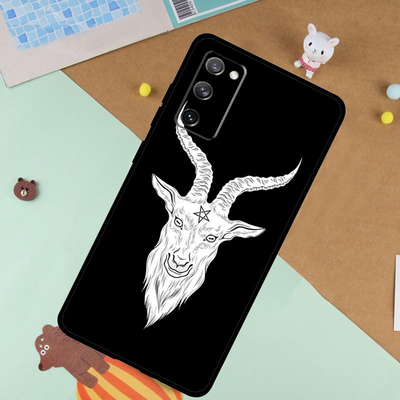 Мягкий чехол 'Голова Козла Сатаны' для Samsung Galaxy S24 Ultra S9 S10 S20 S22 S21 Plus S23 FE S25 Ultra Чехол Funda