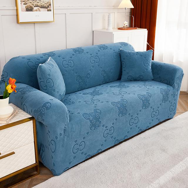 Эластичные плюшевые жаккардовые чехлы для диванов, чехлы для диванов, чехлы для дивана, защита для мебели, мягкие нескользящие эластичные чехлы