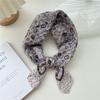 Cotton And Linen Small Square Scarf Silk Scarf Women'S Spring And Autumn New Style Artistic And Versatile Fashionable Temperament Headband Scarf