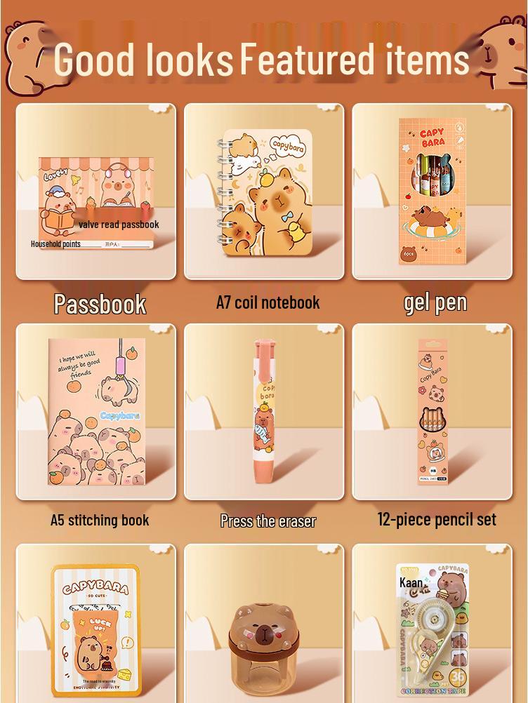Подарочный набор канцелярских принадлежностей с пандой для школьников: Идеально подходит для обучения, призов в классе, корпоративных подарков или сувениров на день рождения.