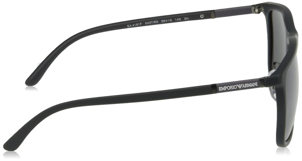 Emporio Armani EA4161F Men's Sunglasses, Matte Grey/Grey Mirror Silver Lens, Size 58