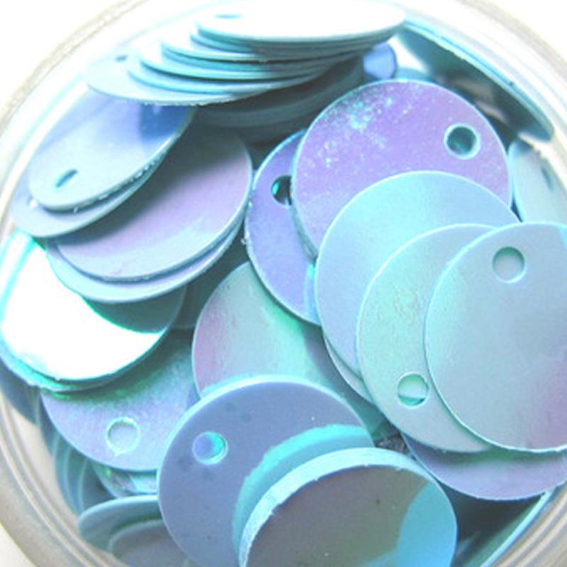 Круглые свободные 16 мм синие блестящие пайетки для шитья, аксессуары для рукоделия с блестками