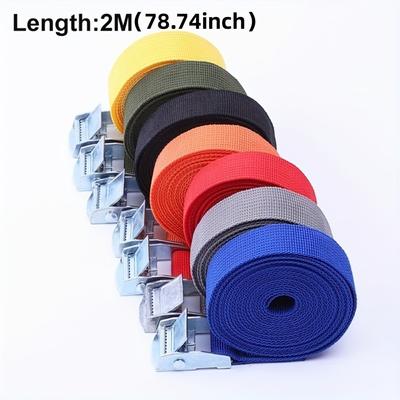 Грузовые ремни с пряжкой 2 м для автомобиля, мотоцикла, велосипеда с металлической пряжкой, буксирный трос, прочный ремень для сумки для багажа