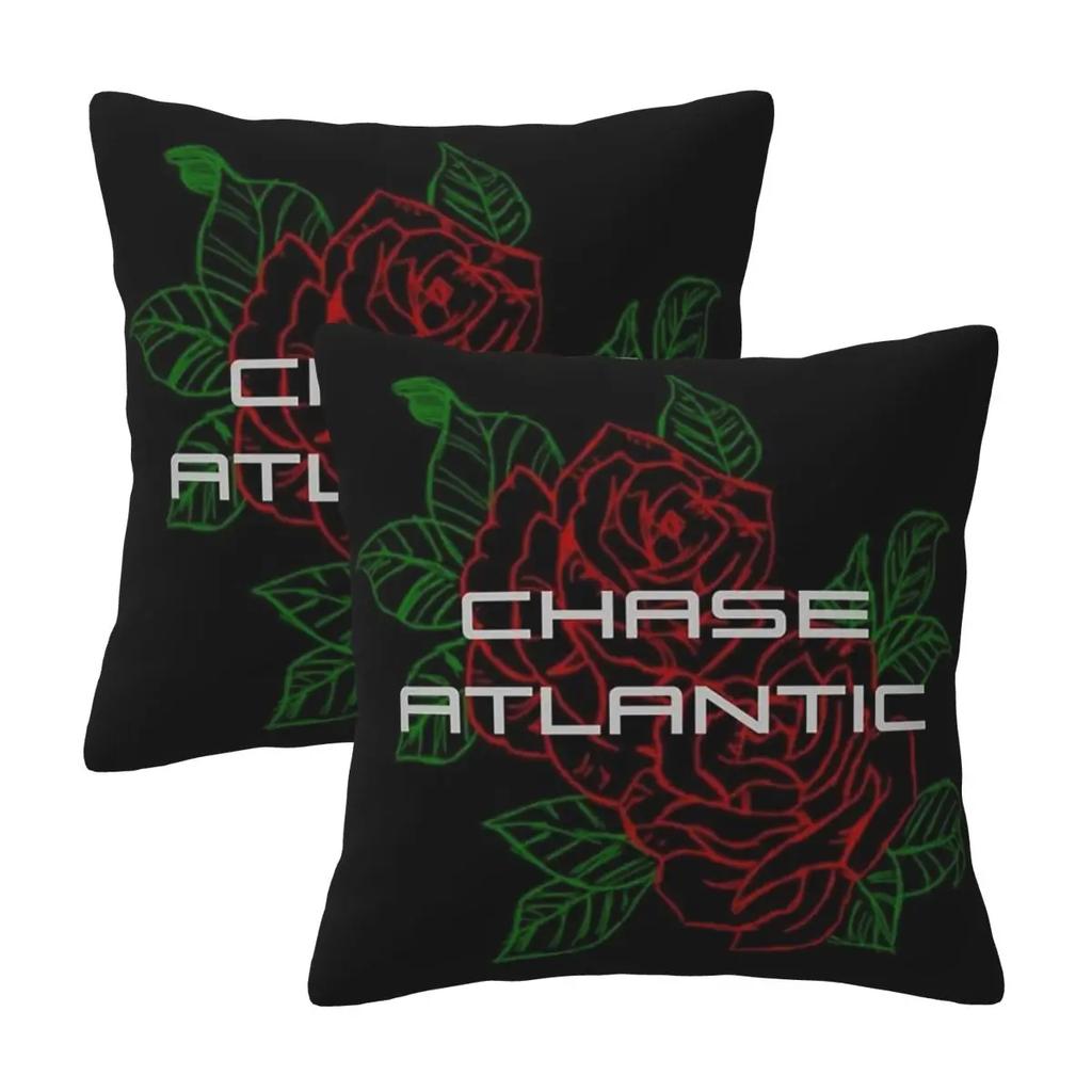 Chase Atlantic Rose Logo 2 Pcs Square Pillowcase Pillow Cover Cushion Decor Comfort Throw Pillow For Home Living Room