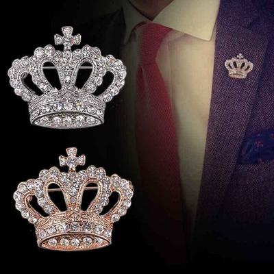 Брошь в виде короны со стразами, булавка для мужчин, броши, ювелирные изделия, аксессуары для одежды, идеальный выбор для подарков