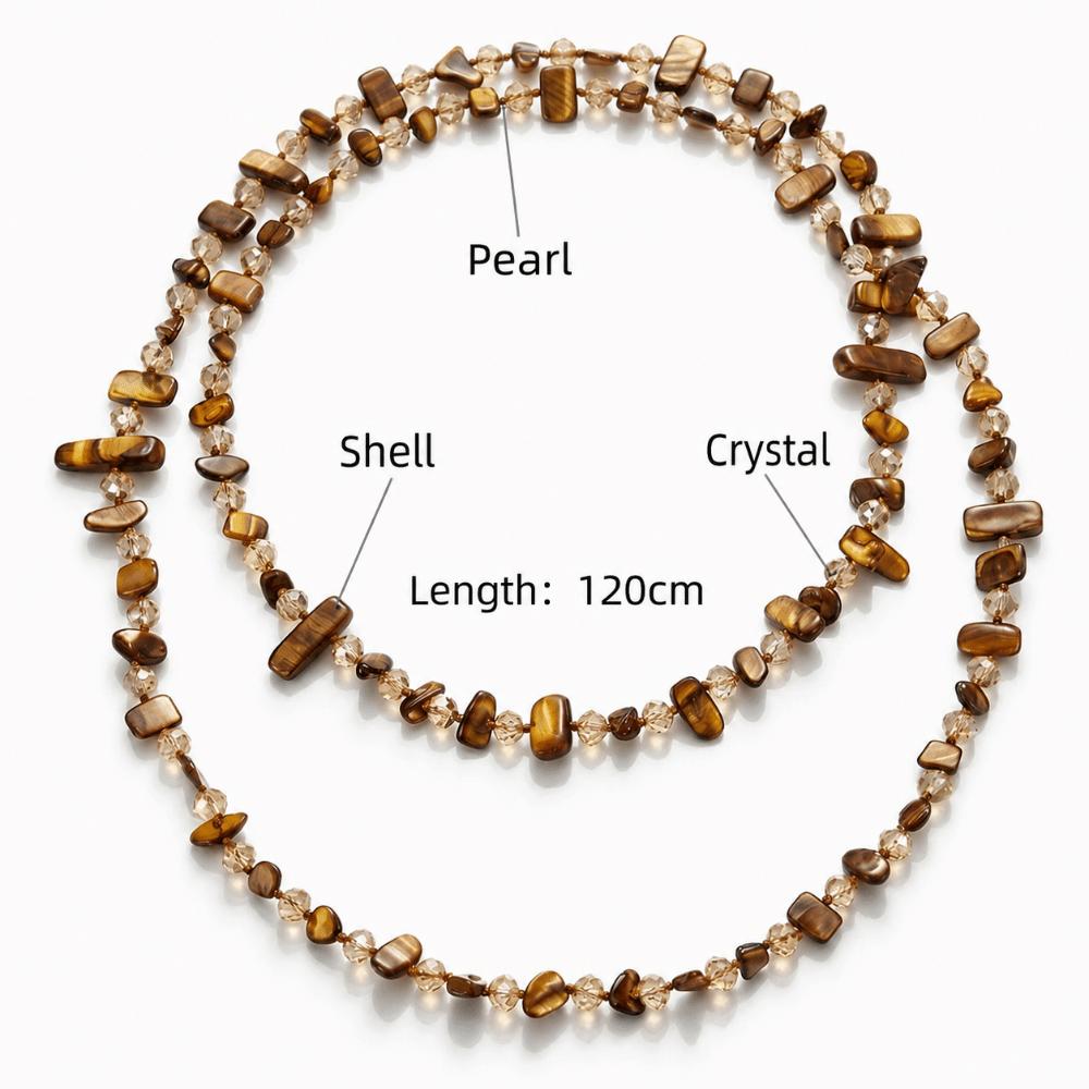Bohemian Long Necklace Stackable Double Layers Necklace Fashion Jewelry Accessories Women Girls