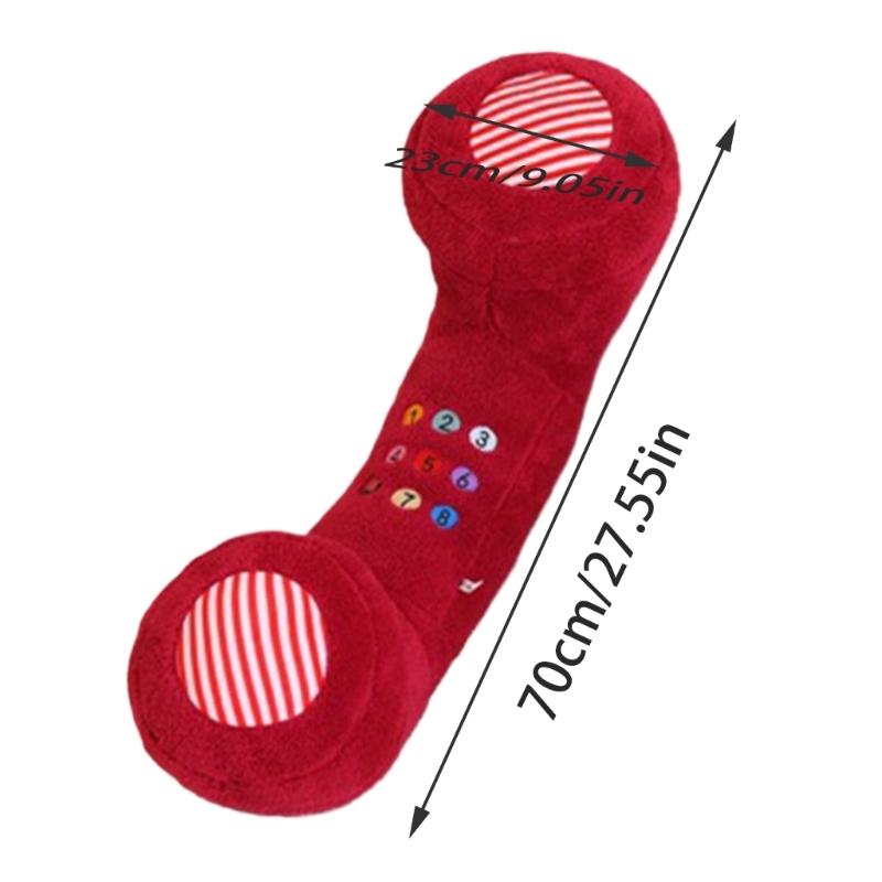 Plush Phone Throw Pillow Funny Telephone Doll Toy Sleep Pillow Christmas Decors for Bedroom Sofa Birthday Gift for Kid