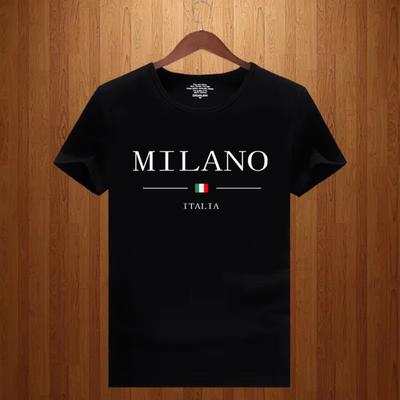 Мужская летняя футболка 2023 года с принтом букв Milano в стиле Y2k, мужские футболки с коротким рукавом, роскошная одежда, свободные мягкие топы из чистого хлопка