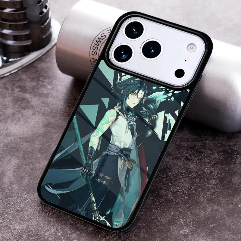 Мягкий чехол для телефона Genshin Impact Сяо для iPhone 17 16 15 Pro Max Air 14 13 12 11 Plus Ударопрочный чехол