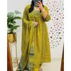 Beautiful Designer Cotton Kurti Pant Dupatta Set Indian Women Salwar Kameez VF-20254a