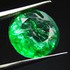 Natural Green Colombian Emerald 7ct Round Cut Certified Loose Gemstone