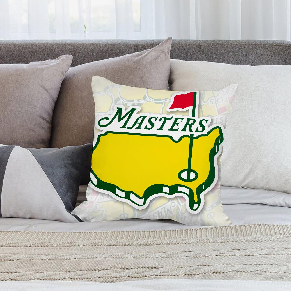 Подушка с принтом Masters Golf, коротковорсовая наволочка, декоративная наволочка для дивана, подарок для дома, двусторонняя наволочка для подушки