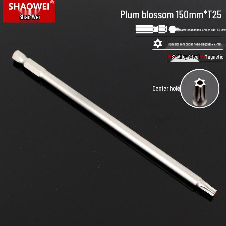 Магнитная 50-мм отвертка-звездочка и набор шестигранных бит для электродрелей