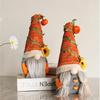 Fall Gnome Pumpkin Sunflower Mini Doll Dwarf Plush Ornaments for Christmas Autumn Thanksgiving Decor Gifts Halloween