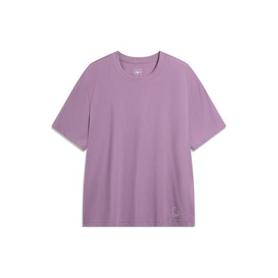 Футболка Li Ning China Color Series с круглым вырезом и коротким рукавом, мужская, фиолетовая, бамбуковая, AHSU297-5