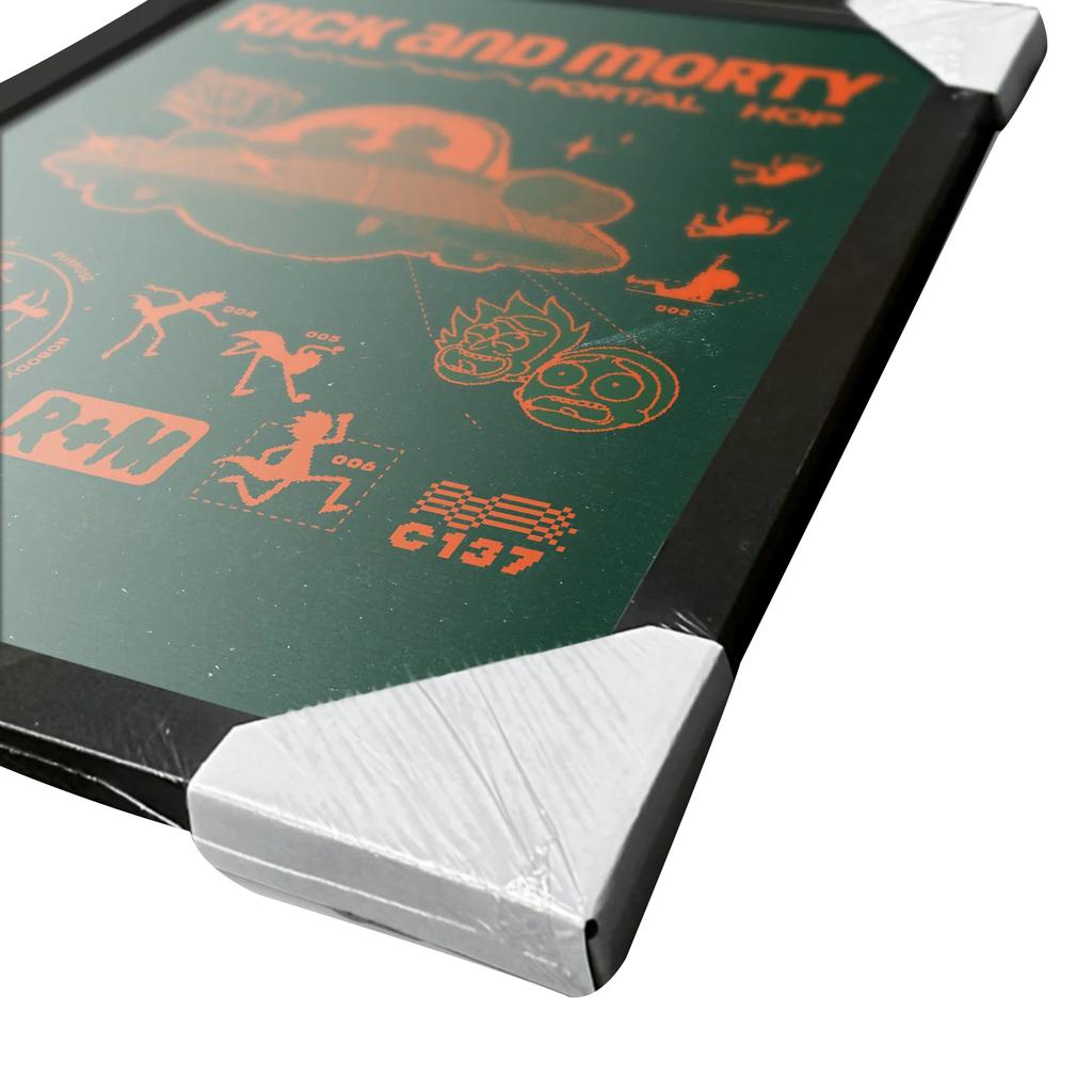 Rick And Morty Portal Hop Framed Print