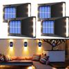4 шт. солнечный светильник для украшения сада, мощный уличный водонепроницаемый настенный светильник на солнечной энергии, солнечный свет, уличный фонарь