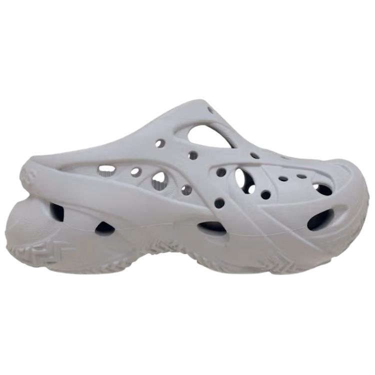 Crocs Женская обувь, шлепанцы на толстой подошве в клетку с круглым носком, серые 211141-GREY