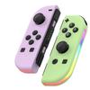 Контроллеры для Nintendo Switch, замена контроллера Switch со светодиодом RGB, регулируемым турбонаддувом и вибрацией, фиолетовый/зеленый