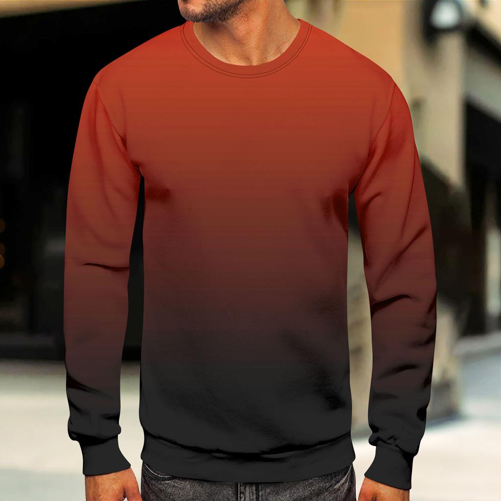 Мужские топы с круглым вырезом, мужской повседневный модный пуловер с длинным рукавом и круглым вырезом