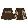 Mens Casual Shorts With Bold Letter Print Loose Fit Breathable Cotton Short Pants Youth
