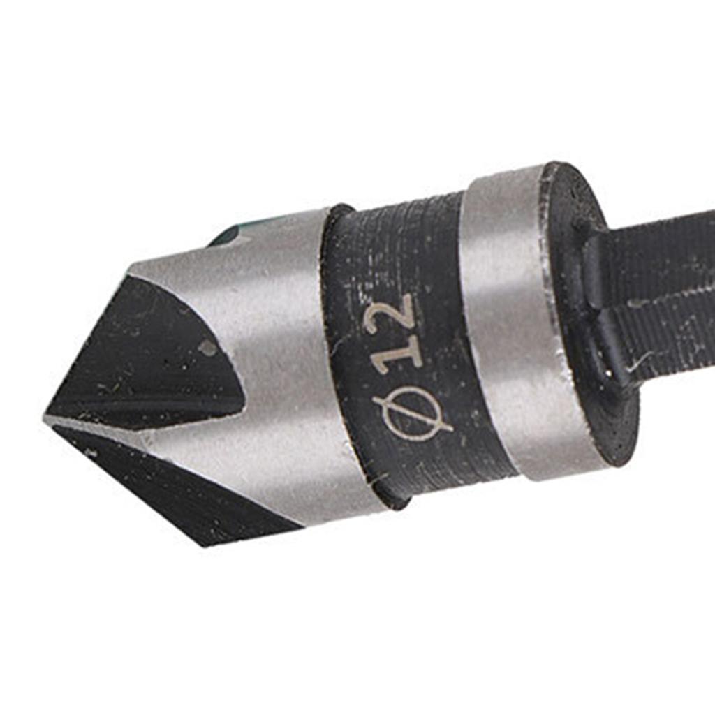 Сталь 90 градусов, 3 шт., углеродное шестиугольное сверло с фаской по дереву, рабочее отверстие