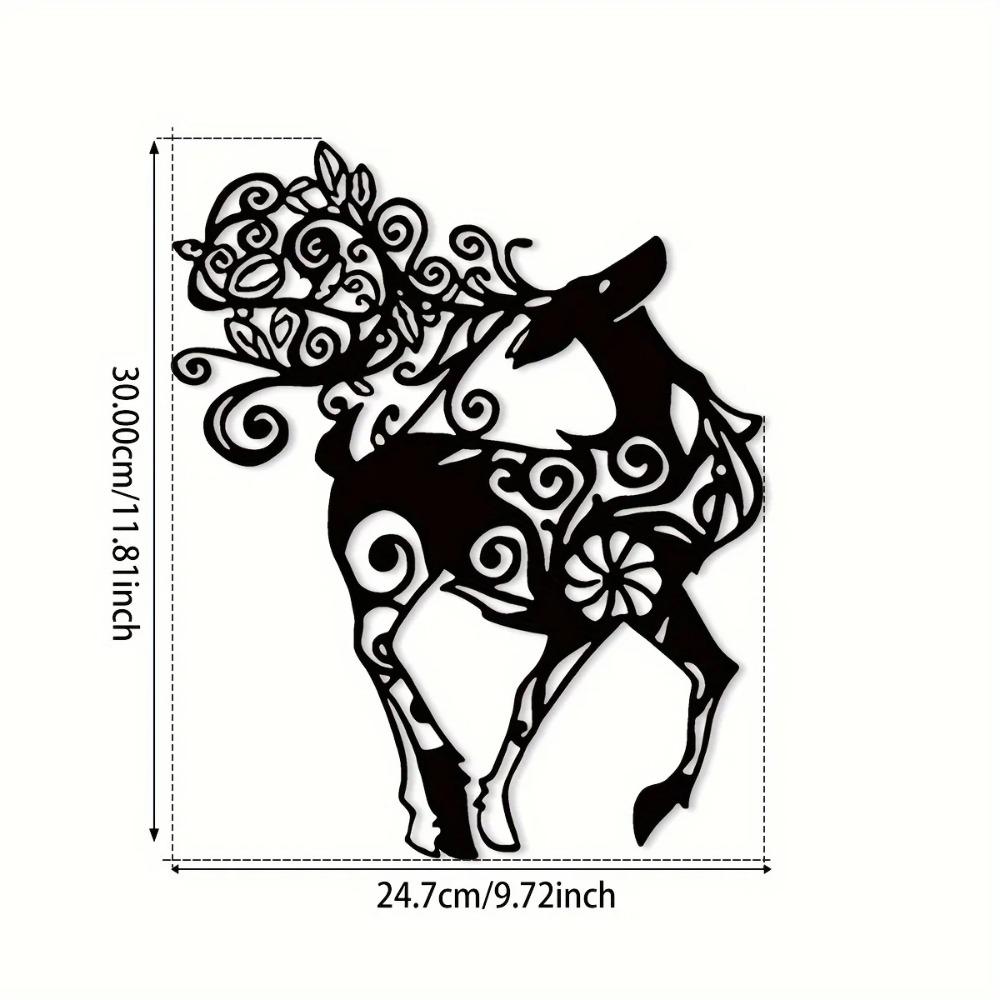 Рождественские металлические настенные украшения — вывеска с изображением оленя и настенное искусство с изображением оленя, стильный металлический декор для праздничных рождественских праздников