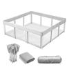 Playpen Folding Circle Baby Mesh Baby Fence Kids Circle Playard No Assembly Required No Tools Included Baby Mat Includes Storage Bag (180180(cm))