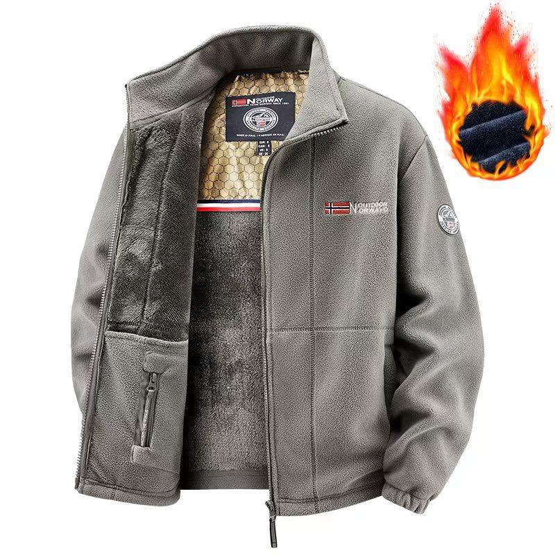 Флисовая куртка для мужчин и женщин, флисовый кардиган, свободная куртка со стойкой, уличный ветрозащитный и теплый костюм для походов