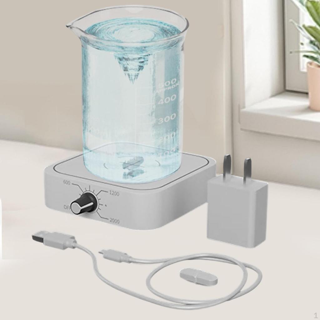 Магнитная мешалка лабораторная емкостью от 1 л до 1,5 л мощная с кабелем типа C для