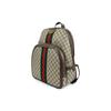 Gucci Ophidia Logo Stripe Web Canvas And Leather Medium Backpack Unisex backpacks Ebony Brown 547967-9U8BT-8994