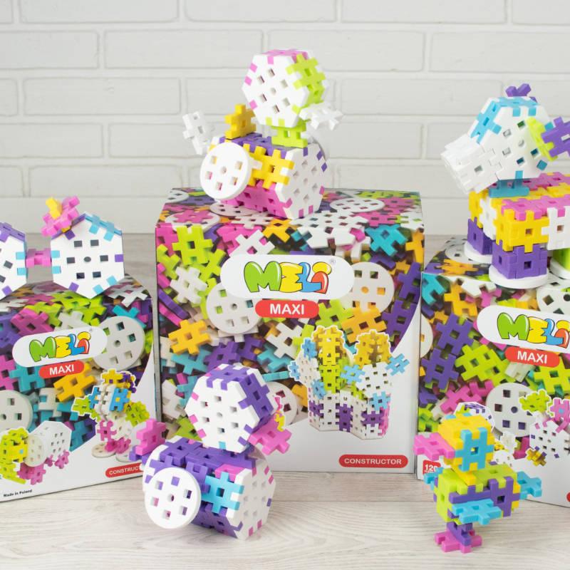 Klocki Meli Maxi Constructor Pink 120 el.